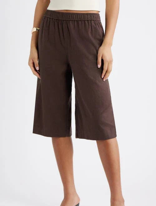 culottes Open Edit Linen Blend Culottes Nordstrom $59.5