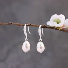 accessory Pearl Drop Wedding Earrings Sterling Silver White Cream or Grey, Bride or Bridesmaid Jewellery Gift, Simple Teardrop on CZ Crystal Ear Hooks Etsy $28.16