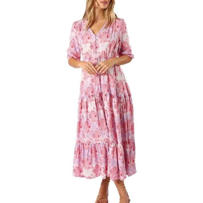 dress Petal & Pup Women's Kelda Floral Tiered Maxi Dress Nordstrom $89