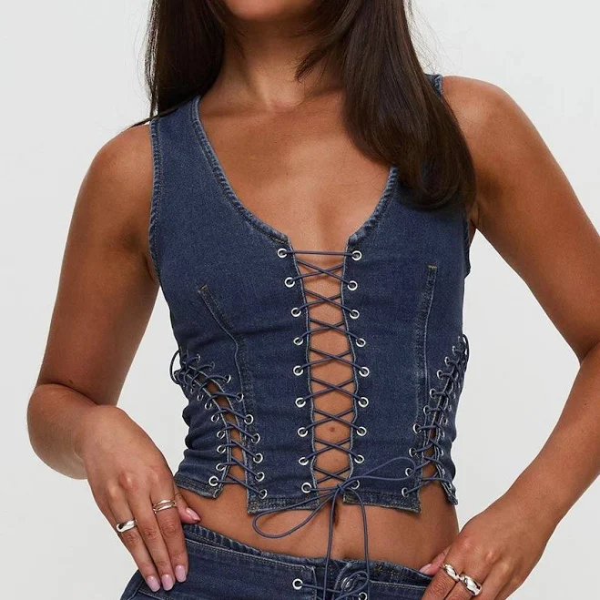 skirt Princess Polly Women's Low-Rise Denim Miniskirt Princess Polly US $15