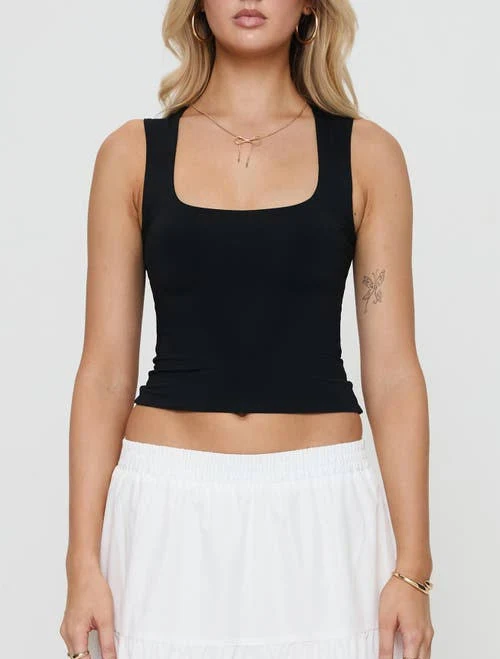 top Princess Polly Zoe Square Neck Crop Tank Nordstrom $39