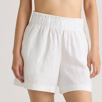 bottoms Quince Women's European Linen High Waisted Shorts Quince $32