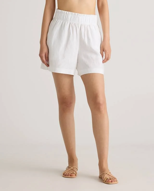shorts Quince Women's European Linen High Waisted Shorts Quince $32