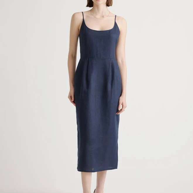 midi dress Quince Women's European Linen Scoop Neck Midi Dress Quince $84