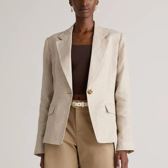 jacket Quince Women's European Linen Structured Blazer Quince $90