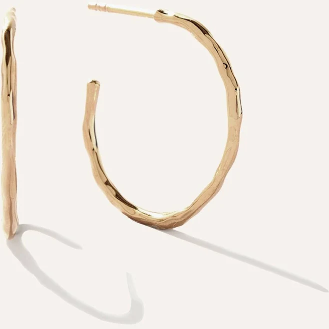 accessory Quince Women's Hammered Gold Vermeil Hoops Quince $68