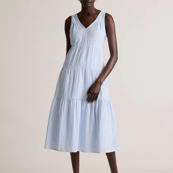 dress Quince Women's Organic Cotton Gauze Tiered Maxi Dress Quince $59.9