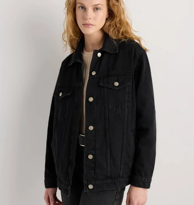 outerwear Quince Women's Oversized Organic Cotton Denim Jacket Quince $60