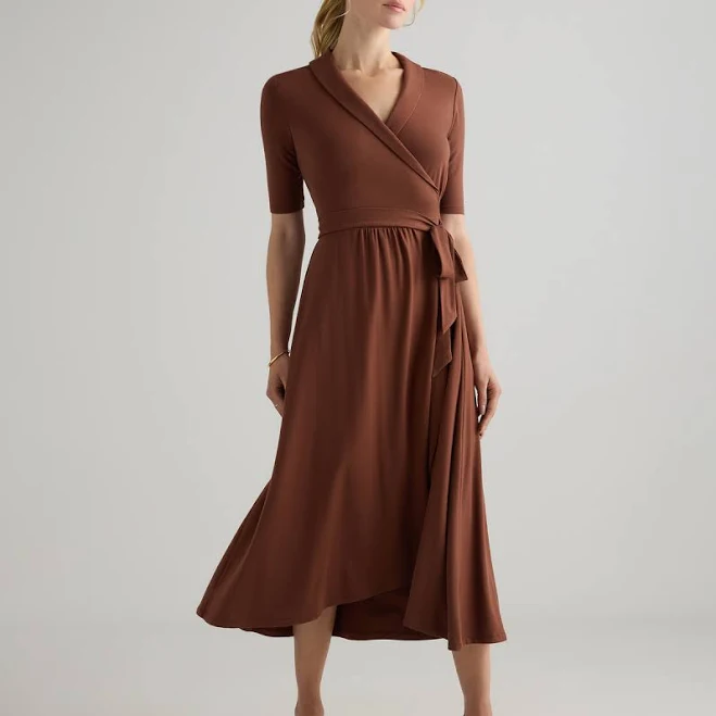 dress Quince Women's Tencel Jersey Midi Wrap Dress Quince $59.9