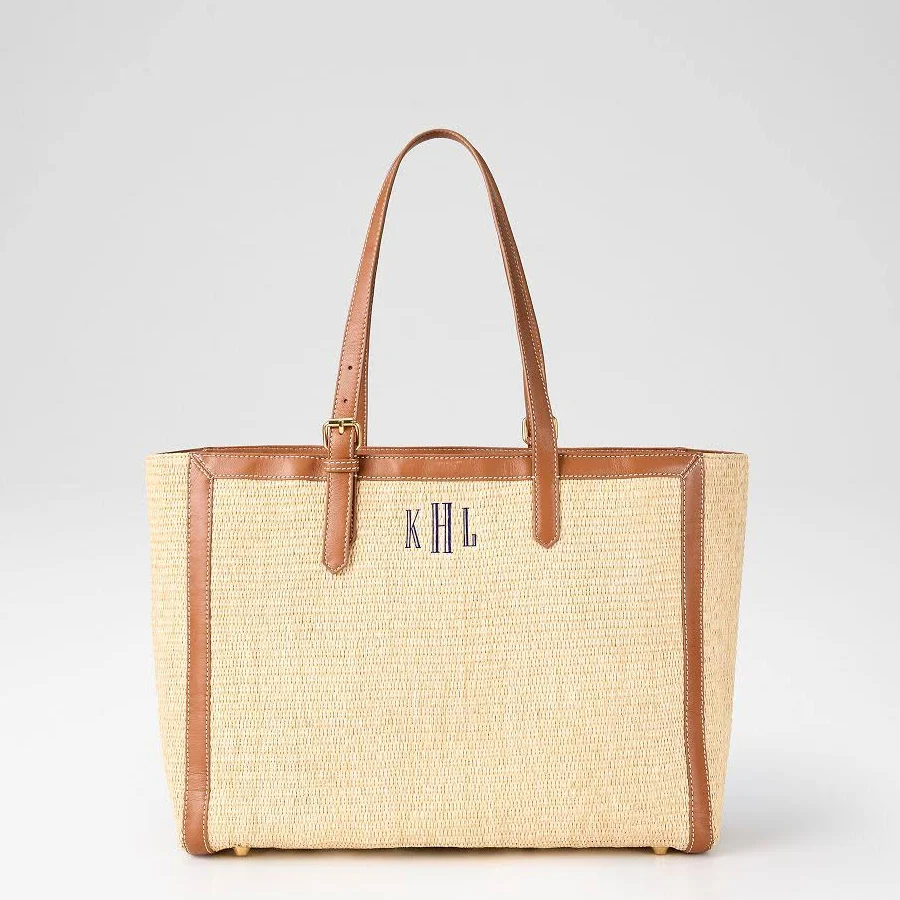 bag Raffia and Leather Tote Mark and Graham $179