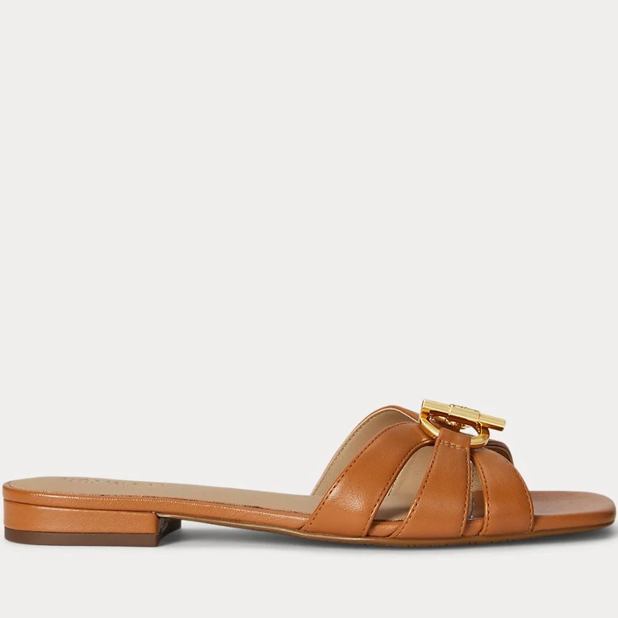 shoes Ralph Lauren Women's Blaike Nappa Leather Slide Sandals Ralph Lauren $145