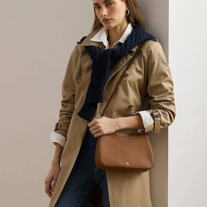bag Ralph Lauren Women's Crosshatch Leather Medium Danni Shoulder Bag Ralph Lauren $225