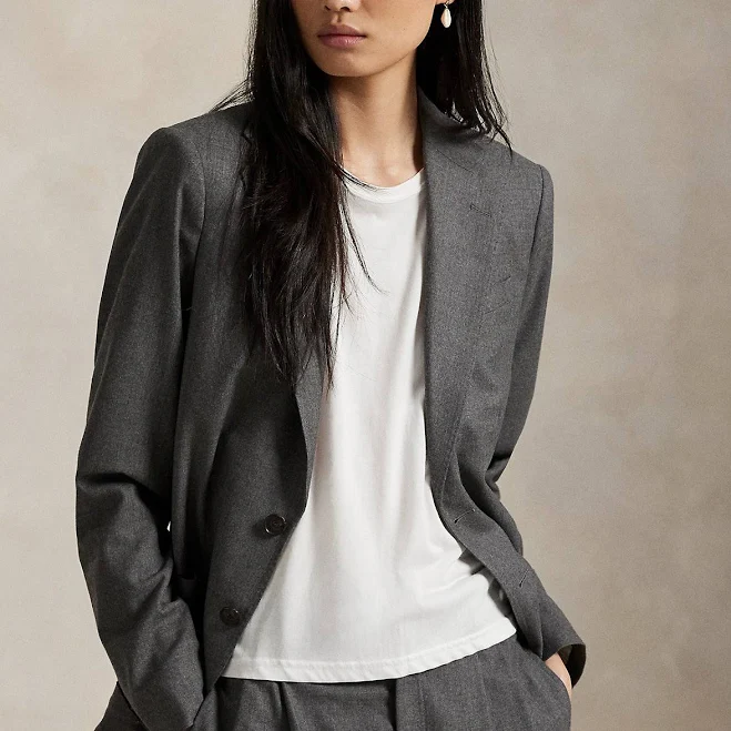 outerwear Ralph Lauren Women's Single-Breasted Wool-Blend Blazer Ralph Lauren $698