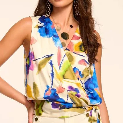 top Ramy Brook Women's Salina Silk V-Neck Top Ramy Brook $276