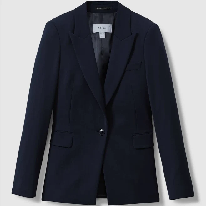 outerwear Reiss Womens Gabi Tailored Single Breasted Suit Blazer Macy's $355