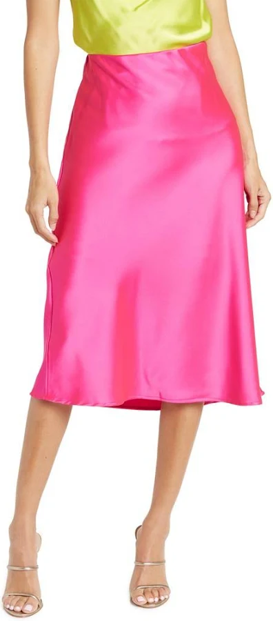 skirt Renee C Satin Midi Skirt BeyondStyle $29.97