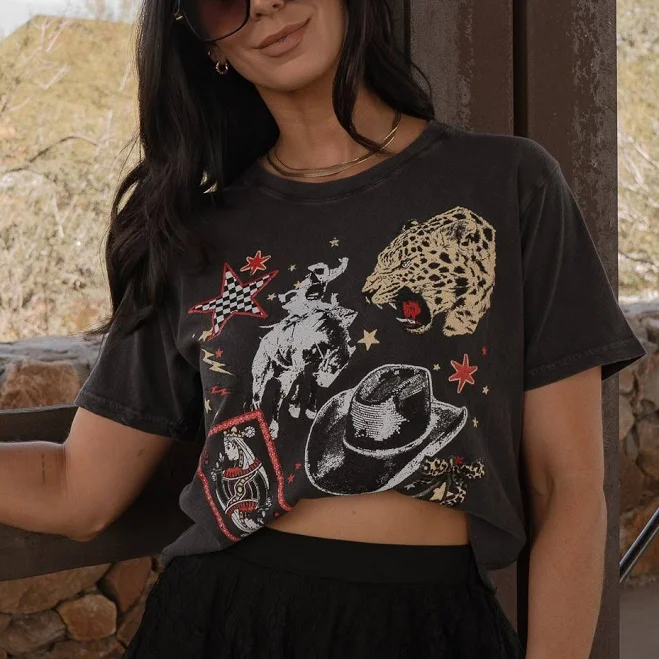top Retro Western Graphic Tee Izzy and Ivy Boutique $28