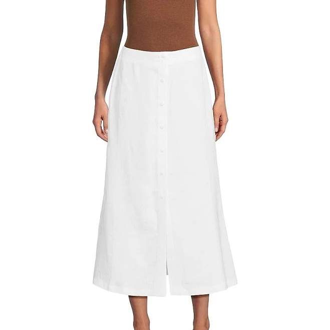 skirt Saks Fifth Avenue Women's Linen Midi-Skirt Saks OFF 5TH $34.99