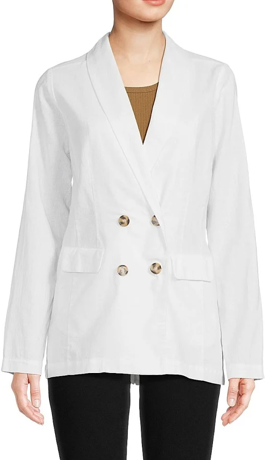 outerwear Saks Fifth Avenue Women's Oversized Linen Blend Blazer Saks OFF 5TH $39.97