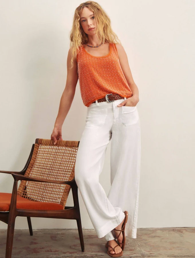 pants Sanctuary Women's The Linen Marine Wide Leg Pants Sanctuary Clothing $119