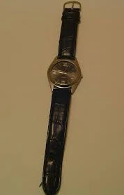 accessory Silver Face Watch with Black Leather Band and a Stainless Steal Case Back eBay $9.99