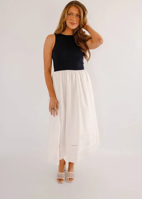 crochet dress Sleeveless Colorblock Midi Dress Juliana's Boutique $60