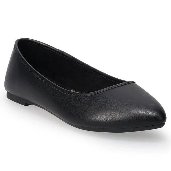 shoes SO Neema Women's Pointed Toe Ballet Flat, Size: 8, Black Kohl's $12.74