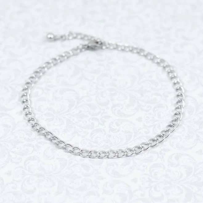 accessory Stainless Silver Chain Bracelet Charms Etsy - Seller $8
