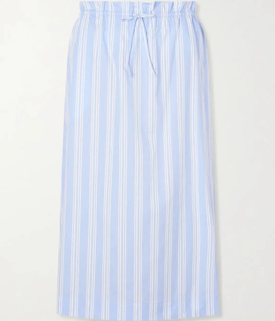 skirt Staud Women's Shore Striped Stretch-Cotton Midi-Skirt NET-A-PORTER $265
