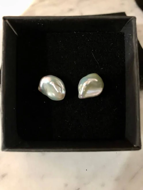 accessory Sterling 925 Iridescent White Pearl Studs Etsy - LakeviewPearls $49