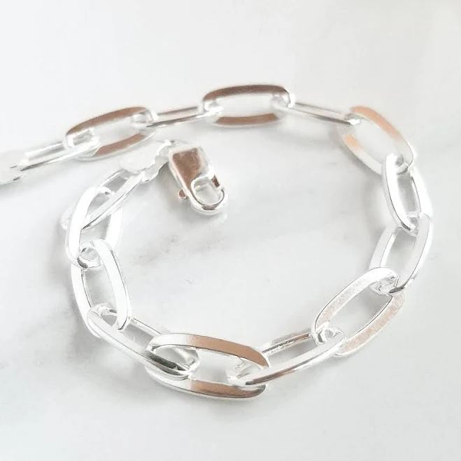accessory Sterling Silver Chunky Chain Link Bracelet Etsy - TatumBradleyCo $51.6