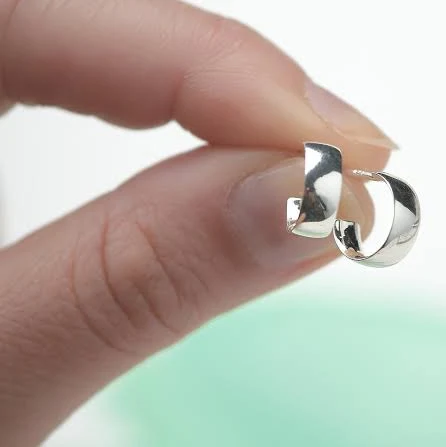 accessory Sterling Silver Minimal Hoop Earrings Etsy - Lunaijewelry $24