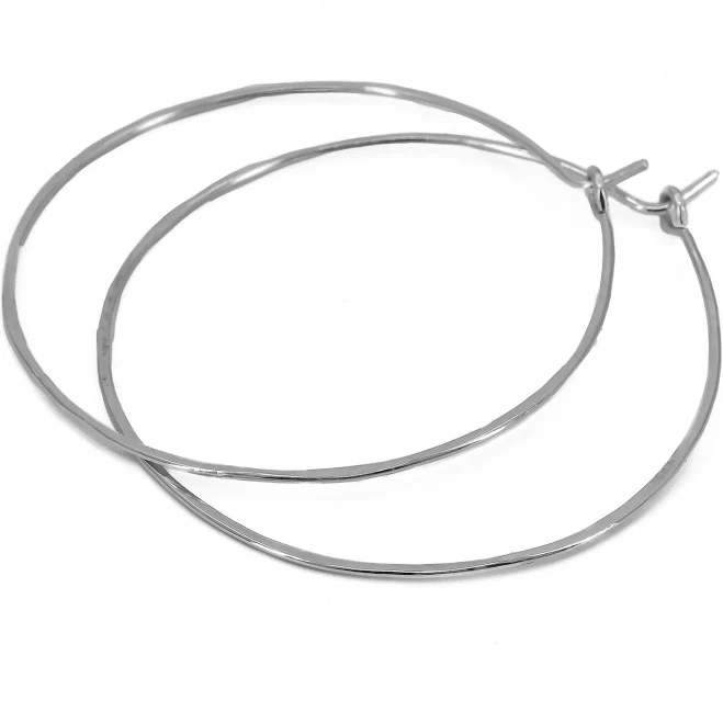 accessory Sterling Silver Minimalist Hoop Earrings RuxiTirisi Designs $22