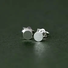 accessory Sterling Silver Round Studs, Minimalist Earrings, Silver Stud Earrings, Simple Ear Accessories, Gift for Her 4mm 5mm Etsy $8.18