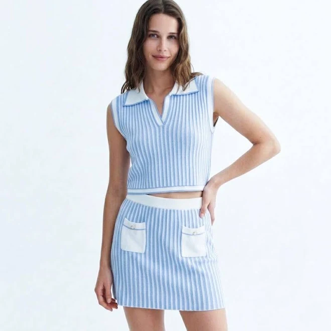 matching set Striped Knit Co-Ord Set Etsy - Seller $59.99