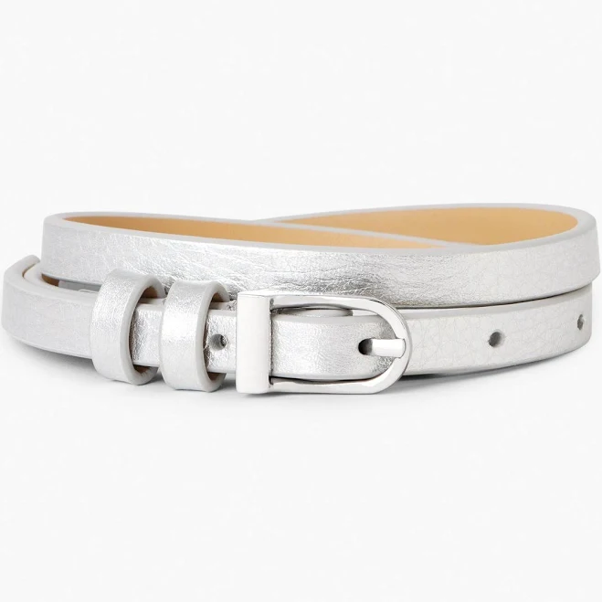 accessory Talbots Women's Slim Metallic Leather Belt Talbots $59.5