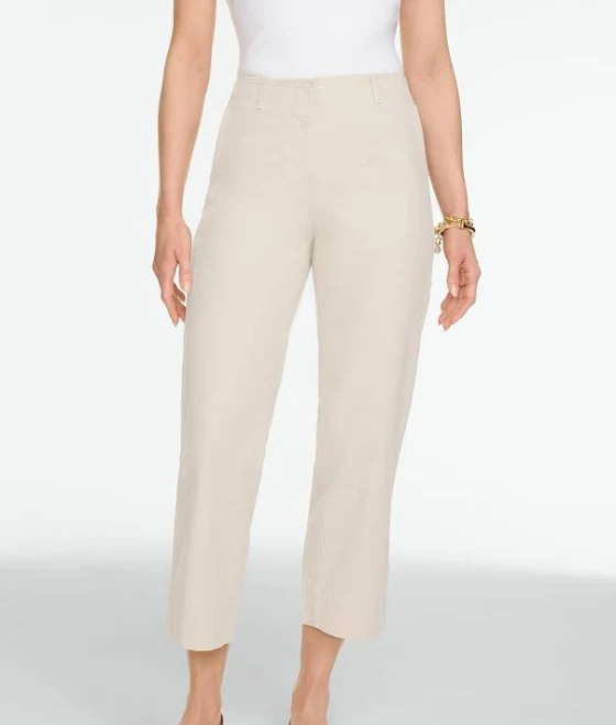 pants Talbots Women's Stretch Linen Straight Crop Pants Talbots $109