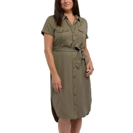 dress Teddi Rose Women's Tencel Shirt Dress Walmart - American Enterprise Inc $24.99