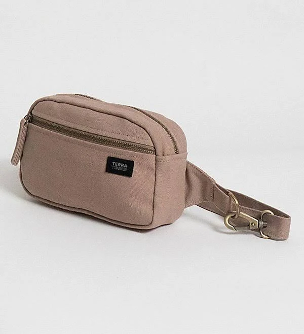 bag Terra Thread Organic Cotton Canvas Fanny Pack in Beige at Urban Outfitters Urban Outfitters $39
