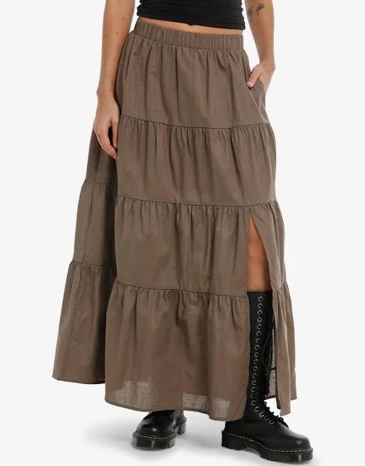 skirt Thorn & Fable Tiered Midi Skirt Hot Topic $19.95