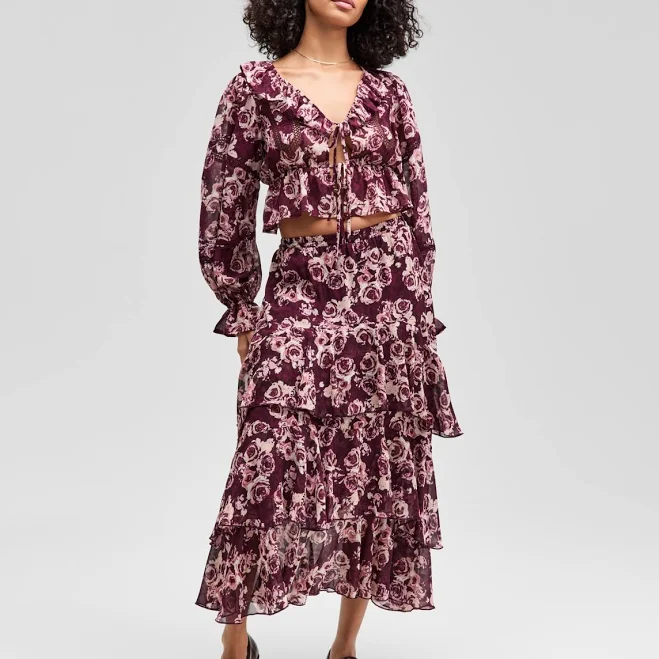 skirt Tiered Ruffle Midi Skirt Macy's $17.83