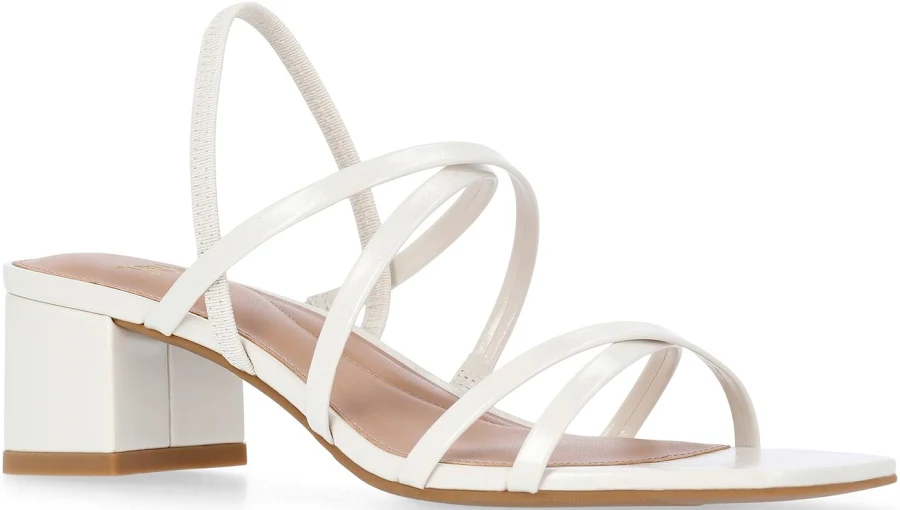 shoes Time and Tru Women's Strappy Block Heel Sandals Walmart $24.98