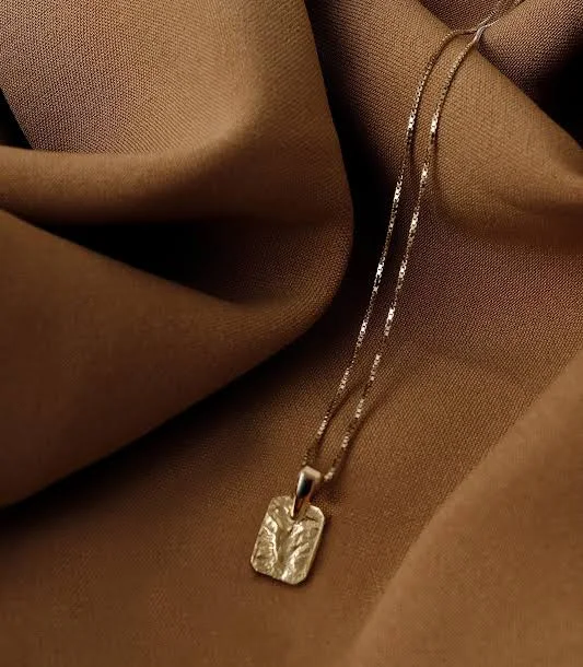 accessory Tiny Gold Rectangle Pendant Necklace Etsy - Seller $56.38