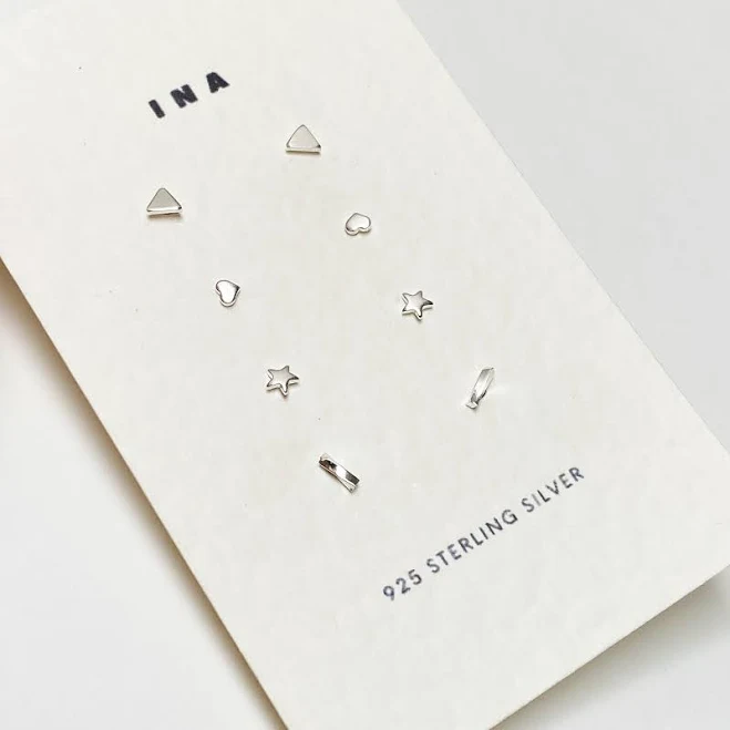 accessory Tiny Sterling Silver Stud Earring Set Etsy - Seller $42.38