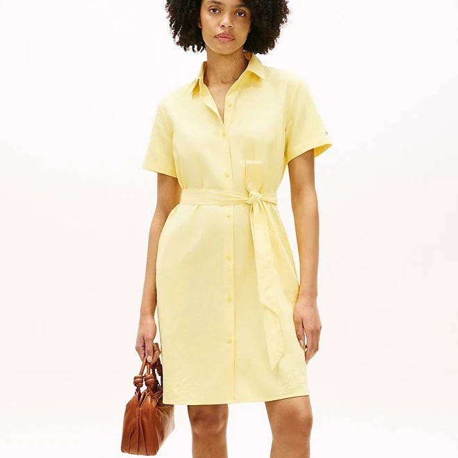 dress Tommy Hilfiger Women's Belted Linen-Cotton Blend Shirtdress Tommy Hilfiger $59.5