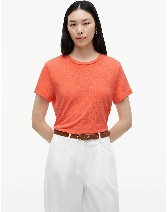 t-shirt Tommy Hilfiger Women's Linen-Blend Crewneck T-Shirt Tommy Hilfiger $24.75