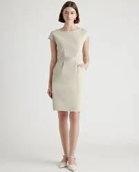 dress Ultra-Stretch Ponte Cap Sleeve Dress Quince $49.9