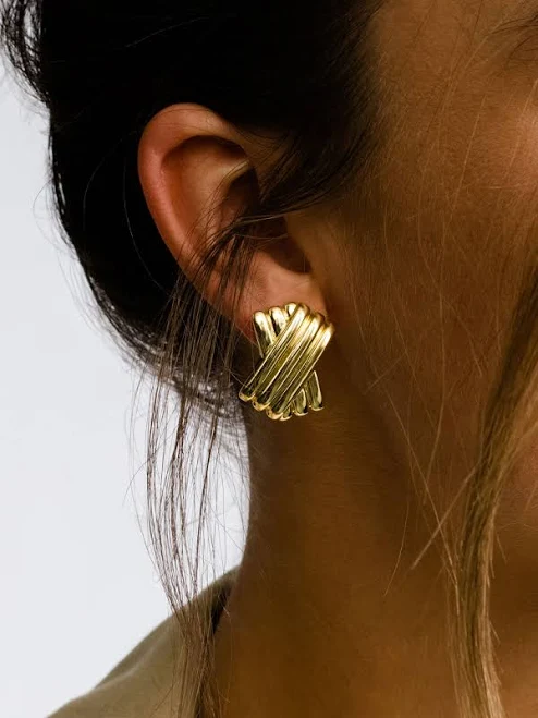 accessory Uncommon James Bisou Statement Stud Earrings in Gold Uncommon James $25