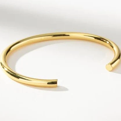 accessory Uncommon James Simple Open Bangle Bracelet in Gold Uncommon James $58