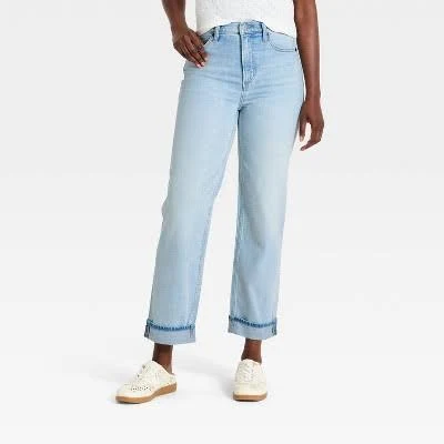 jeans Universal Thread Women's High-Rise Vintage Straight Cropped Jeans Target $38